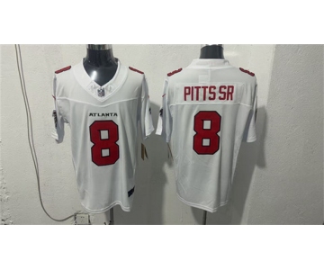 Men's Atlanta Falcons #8 Kyle Pitts Sr. White 2026 New F.U.S.E. Vapor Untouchable Limited Football Stitched Jersey
