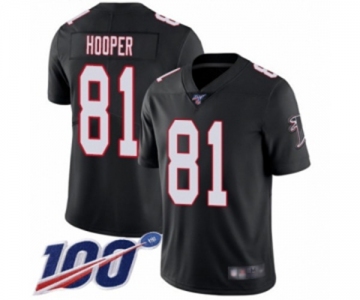 Men's Atlanta Falcons #81 Austin Hooper Black Alternate Vapor Untouchable Limited Player 100th Season Football Jersey