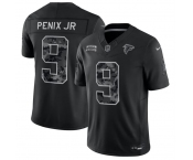 Men's Atlanta Falcons #9 Michael Penix Jr. Black F.U.S.E. 2026 Salute to Service Limited Football Stitched Jersey Men's Atlanta Falcons #9 Michael Penix Jr. Black F.U.S.E. 2026 Salute to Service Limited Football Stitched Jersey
