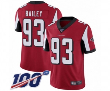 Men's Atlanta Falcons #93 Allen Bailey Red Team Color Vapor Untouchable Limited Player 100th Season Football Jersey