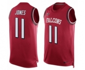 Men's Nike Atlanta Falcons #11 Julio Jones Limited Red Player Name & Number Tank Top NFL Jersey