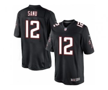 Men's Nike Atlanta Falcons #12 Mohamed Sanu Limited Black Alternate NFL Jersey