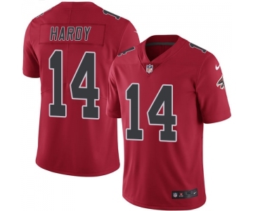 Men's Nike Atlanta Falcons #14 Justin Hardy Elite Red Rush Vapor Untouchable NFL Jersey