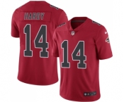 Men's Nike Atlanta Falcons #14 Justin Hardy Limited Red Rush Vapor Untouchable NFL Jersey