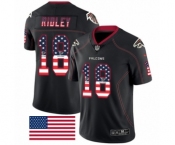 Men's Nike Atlanta Falcons #18 Calvin Ridley Limited Black Rush USA Flag NFL Jersey