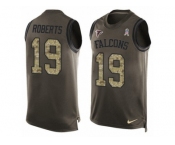 Men's Nike Atlanta Falcons #19 Andre Roberts Limited Green Salute to Service Tank Top NFL Jersey