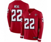 Men's Nike Atlanta Falcons #22 Keanu Neal Limited Red Therma Long Sleeve NFL Jersey