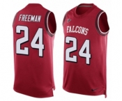 Men's Nike Atlanta Falcons #24 Devonta Freeman Limited Red Player Name & Number Tank Top NFL Jersey