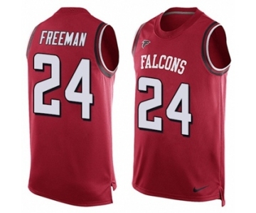 Men's Nike Atlanta Falcons #24 Devonta Freeman Limited Red Player Name & Number Tank Top NFL Jersey
