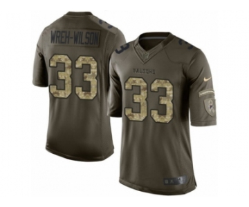 Men's Nike Atlanta Falcons #33 Blidi Wreh-Wilson Limited Green Salute to Service NFL Jersey
