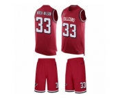 Men's Nike Atlanta Falcons #33 Blidi Wreh-Wilson Limited Red Tank Top Suit NFL Jersey