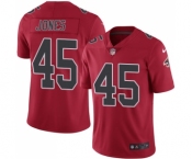 Men's Nike Atlanta Falcons #45 Deion Jones Limited Red Rush Vapor Untouchable NFL Jersey