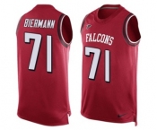 Men's Nike Atlanta Falcons #71 Kroy Biermann Limited Red Player Name & Number Tank Top NFL Jersey