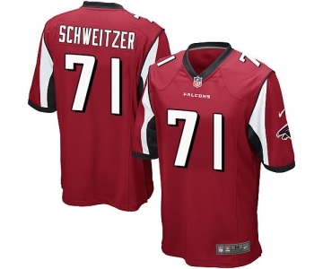 Men's Nike Atlanta Falcons #71 Wes Schweitzer Game Red Team Color NFL Jersey
