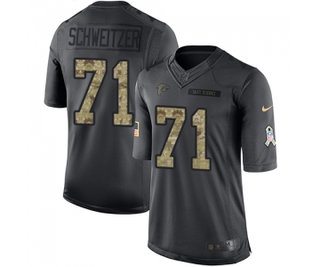 Men's Nike Atlanta Falcons #71 Wes Schweitzer Limited Black 2016 Salute to Service NFL Jersey
