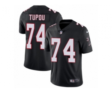 Men's Nike Atlanta Falcons #74 Tani Tupou Black Alternate Vapor Untouchable Limited Player NFL Jersey