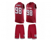 Men's Nike Atlanta Falcons #98 Takkarist McKinley Limited Red Tank Top Suit NFL Jersey