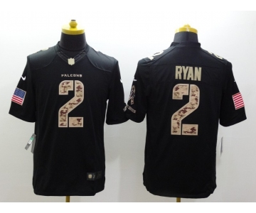 nike nfl jerseys atlanta falcons #2 matt ryan black[salute to service limited]