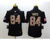 nike nfl jerseys atlanta falcons #84 white black[salute to service limited]