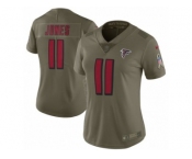 Women Nike Atlanta Falcons #11 Julio Jones Limited Olive 2017 Salute to Service NFL Jersey