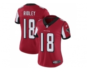 Women Nike Atlanta Falcons #18 Calvin Ridley Red Team Color Stitched NFL Vapor Untouchable Limited Jersey