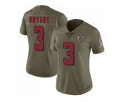 Women Nike Atlanta Falcons #3 Matt Bryant Olive Stitched NFL Limited 2017 Salute to Service Jersey