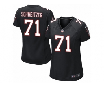 Women Nike Atlanta Falcons #71 Wes Schweitzer Game Black Alternate NFL Jersey