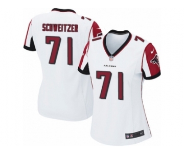 Women Nike Atlanta Falcons #71 Wes Schweitzer Game White NFL Jersey