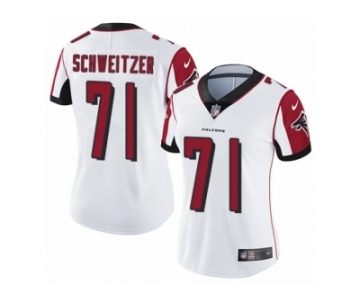 Women Nike Atlanta Falcons #71 Wes Schweitzer White Vapor Untouchable Elite Player NFL Jersey