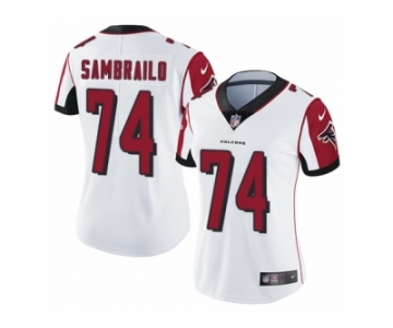 Women Nike Atlanta Falcons #74 Ty Sambrailo White Vapor Untouchable Limited Player NFL Jersey
