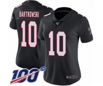 Women's Atlanta Falcons #10 Steve Bartkowski Black Alternate Vapor Untouchable Limited Player 100th Season Football Jersey