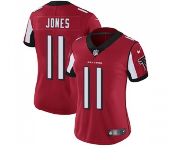 Women's Atlanta Falcons #11 Julio Jones Red Team Color Vapor Untouchable Limited Player Football Jersey