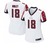 Women's Atlanta Falcons #18 Calvin Ridley Game White Football Jersey