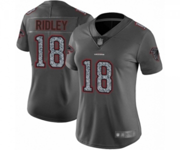 Women's Atlanta Falcons #18 Calvin Ridley Limited Gray Static Fashion Football Jersey