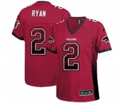Women's Atlanta Falcons #2 Matt Ryan Elite Red Drift Fashion Football Jersey