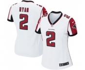 Women's Atlanta Falcons #2 Matt Ryan Game White Football Jersey