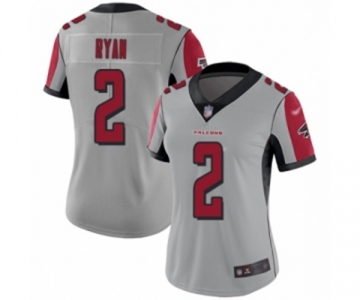 Women's Atlanta Falcons #2 Matt Ryan Limited Silver Inverted Legend Football Jersey