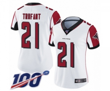 Women's Atlanta Falcons #21 Desmond Trufant White Vapor Untouchable Limited Player 100th Season Football Jersey