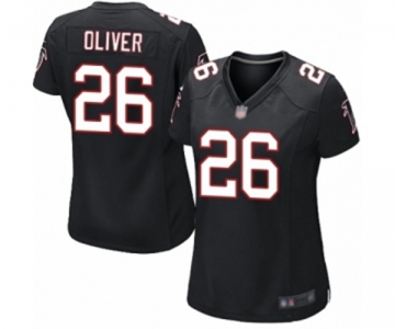 Women's Atlanta Falcons #26 Isaiah Oliver Game Black Alternate Football Jersey