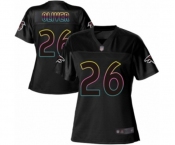 Women's Atlanta Falcons #26 Isaiah Oliver Game Black Fashion Football Jersey