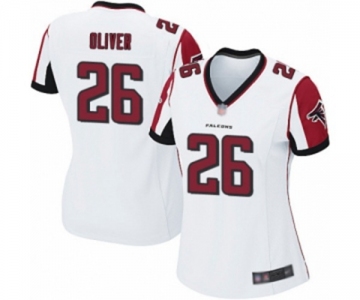Women's Atlanta Falcons #26 Isaiah Oliver Game White Football Jersey