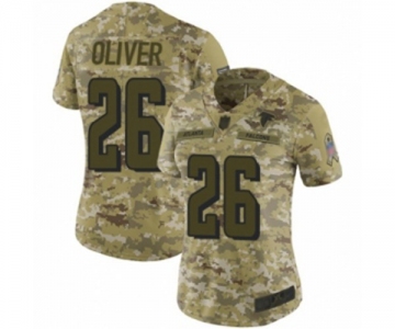 Women's Atlanta Falcons #26 Isaiah Oliver Limited Camo 2018 Salute to Service Football Jersey