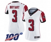 Women's Atlanta Falcons #3 Matt Bryant White Vapor Untouchable Limited Player 100th Season Football Jersey