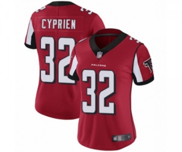 Women's Atlanta Falcons #32 Johnathan Cyprien Red Team Color Vapor Untouchable Limited Player Football Jersey