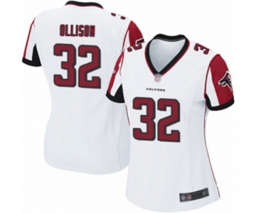 Women's Atlanta Falcons #32 Qadree Ollison Game White Football Jersey