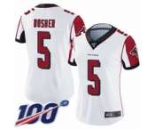 Women's Atlanta Falcons #5 Matt Bosher White Vapor Untouchable Limited Player 100th Season Football Jersey