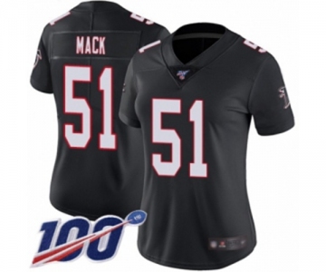 Women's Atlanta Falcons #51 Alex Mack Black Alternate Vapor Untouchable Limited Player 100th Season Football Jersey