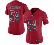 Women's Atlanta Falcons #54 Foye Oluokun Limited Red Rush Vapor Untouchable Football Jersey