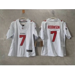 Women's Atlanta Falcons #7 Bijan Robinson White 2026 New F.U.S.E. Stitched Jersey Women's Atlanta Falcons #7 Bijan Robinson White 2026 New F.U.S.E. Stitched Jersey