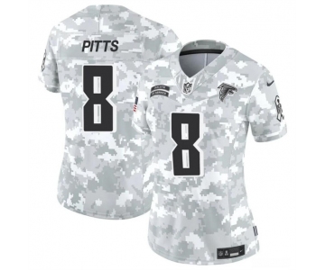 Women's Atlanta Falcons #8 Kyle Pitts 2024 F.U.S.E Arctic Camo Salute To Service Limited Stitched Football Jersey